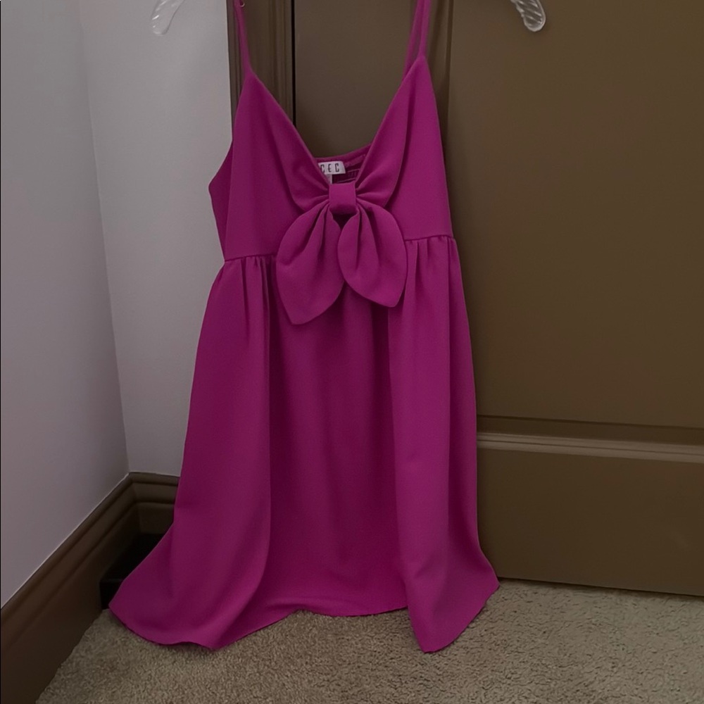 TCEC Pink Bow Front Dress